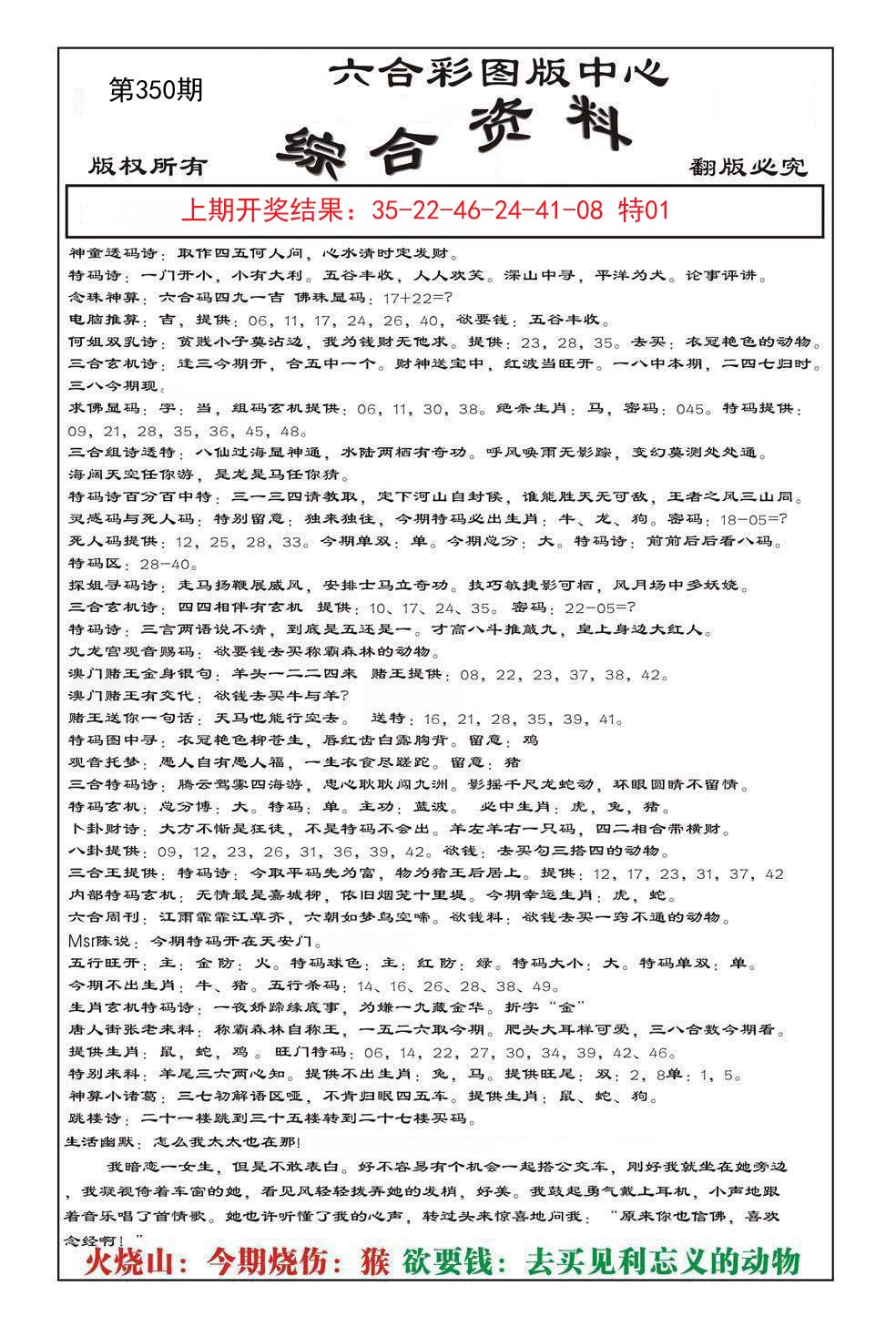 2024350期内部综合资料