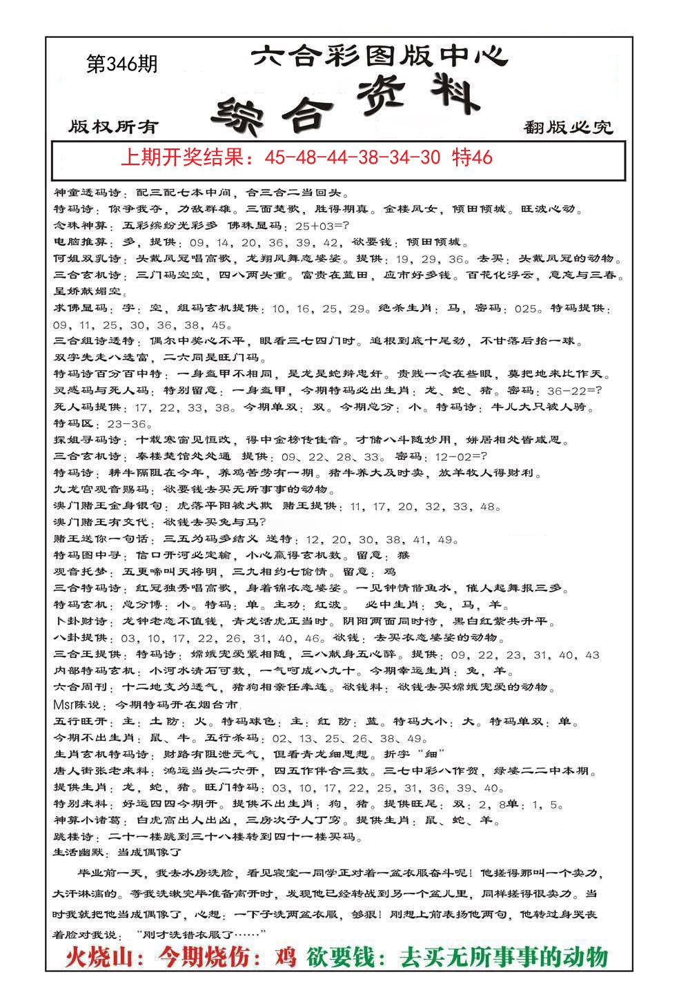 2024346期内部综合资料