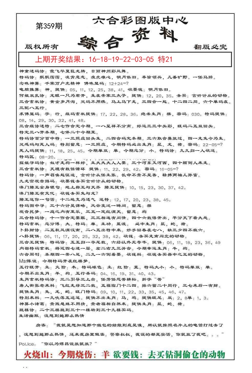 2024359期内部综合资料