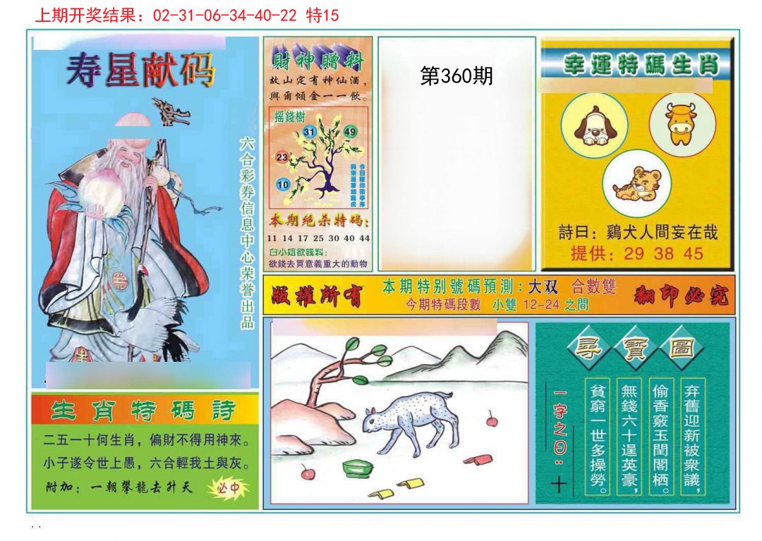 2024360期寿星献码
