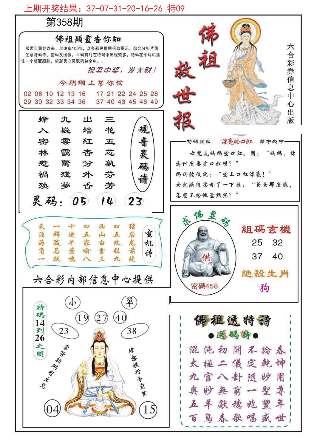 2024358期佛祖救世