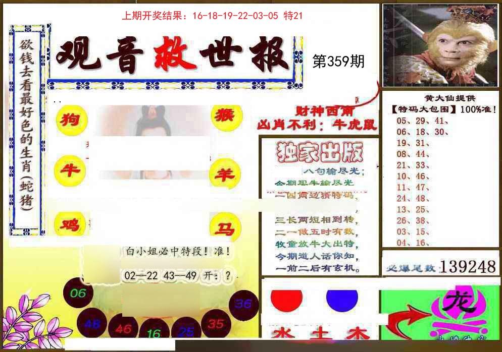 2024359期(另)观音救世密报