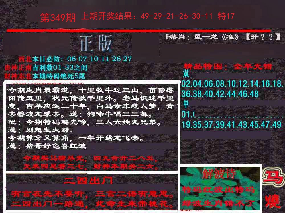 2024349期新港内幕