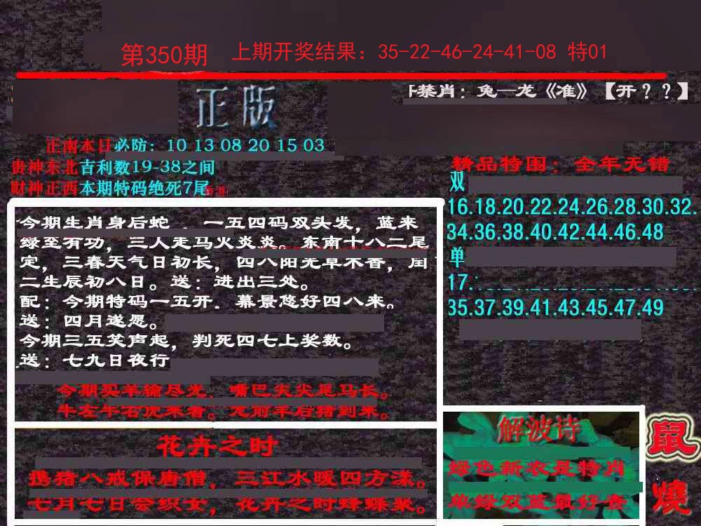 2024350期新港内幕