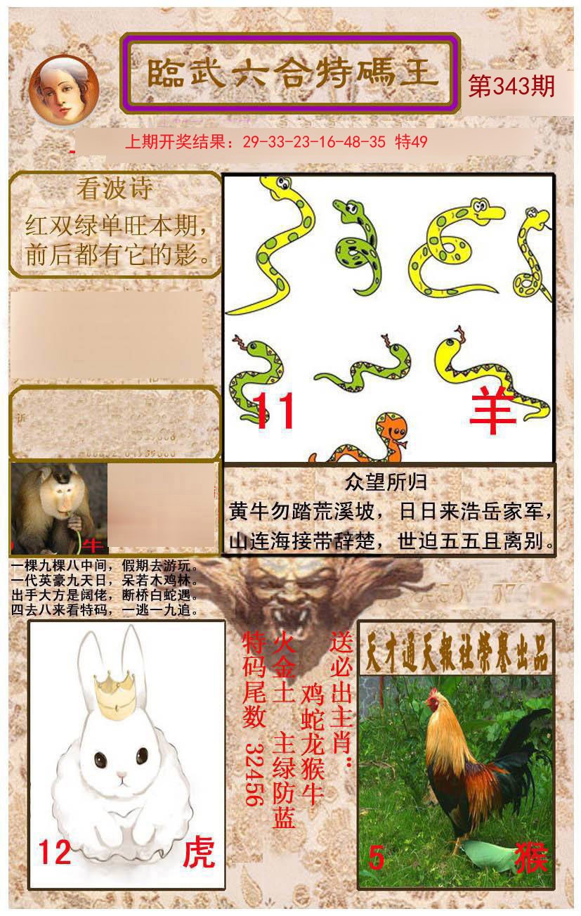 2024343期临武六合特码王