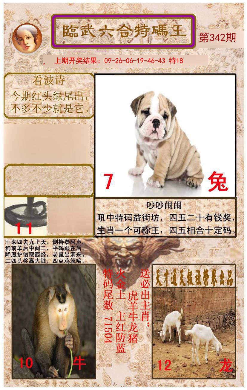 2024342期临武六合特码王
