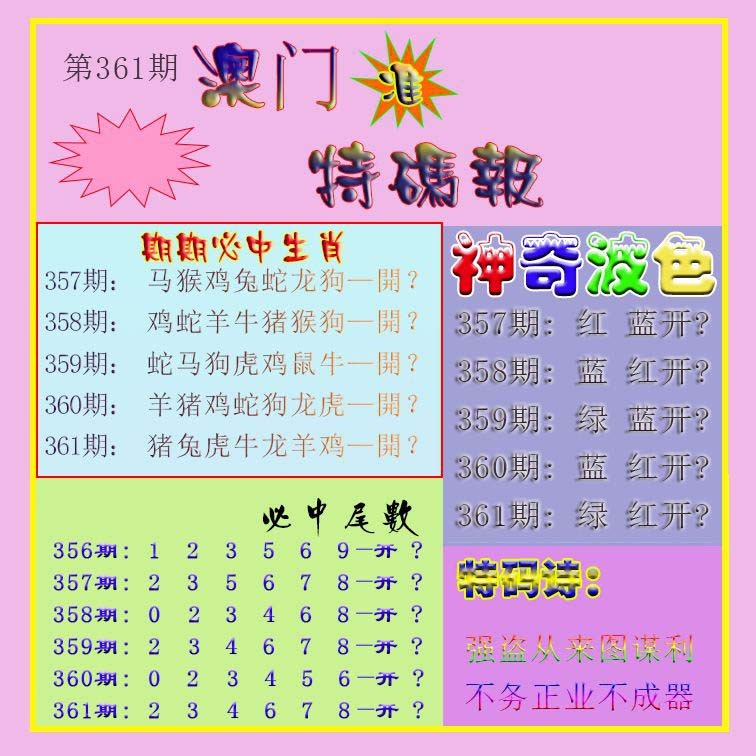 2024361期生财有道特码报