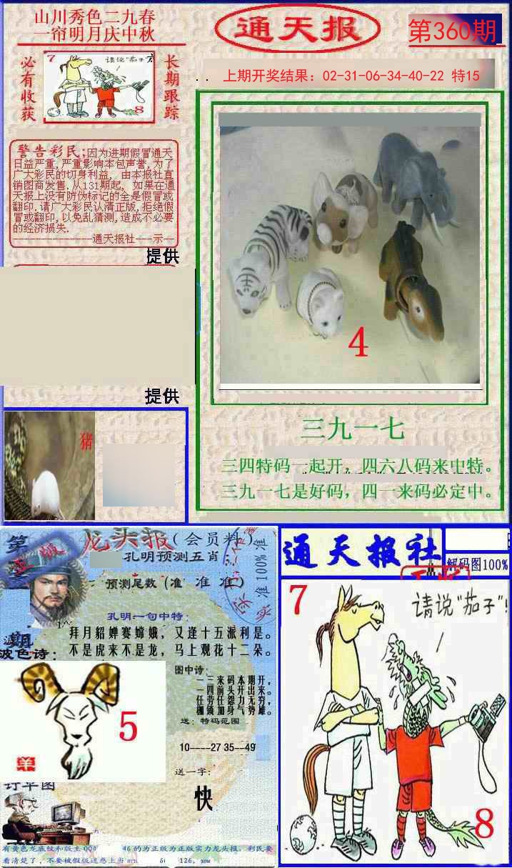 2024360期实力通天报