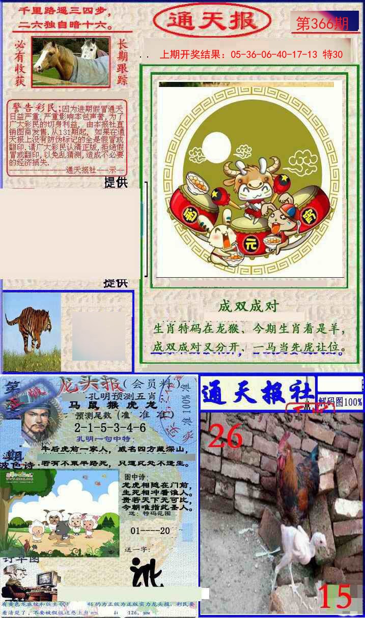 2024366期实力通天报