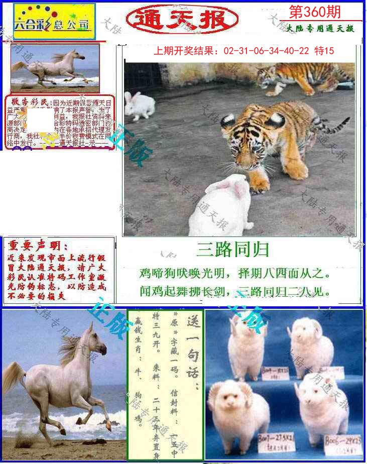 2024360期大陆通天报