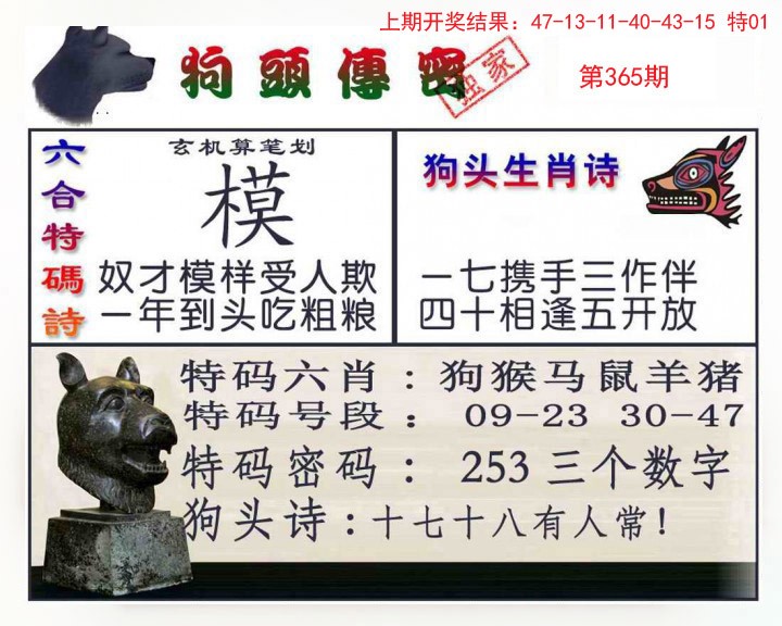 2024365期狗头传密
