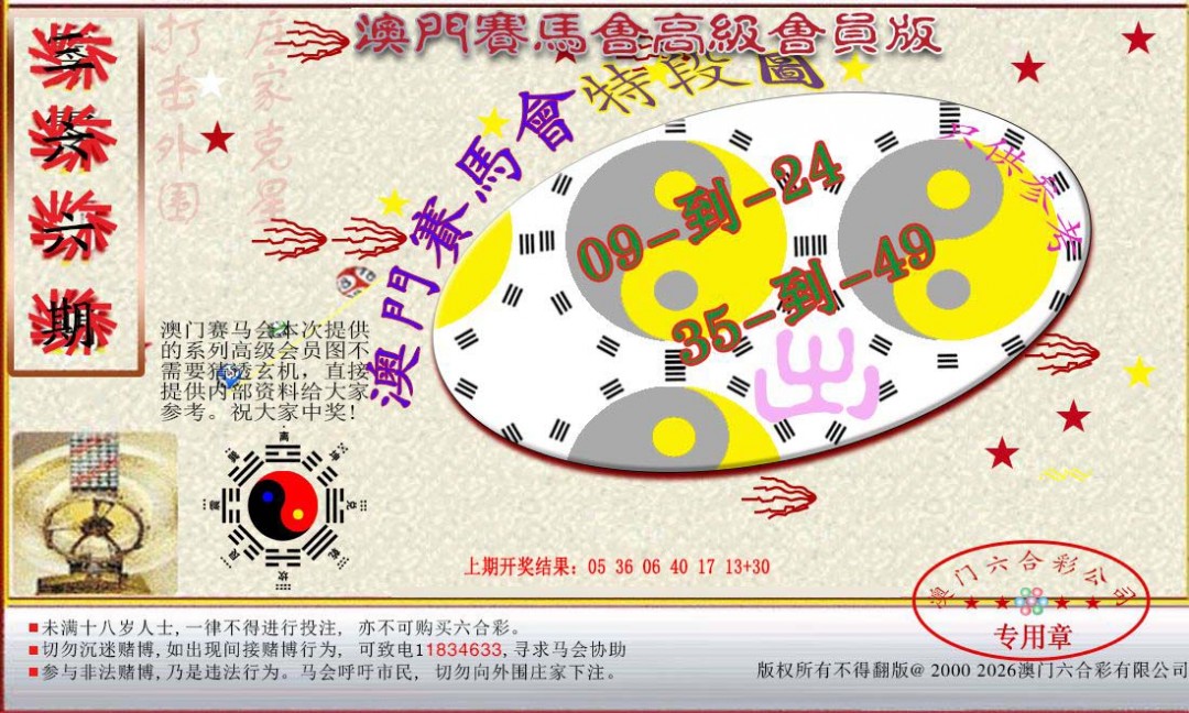 2024366期赛马会高级段数图