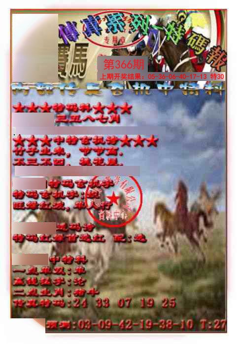 2024366期马会传真-特码报