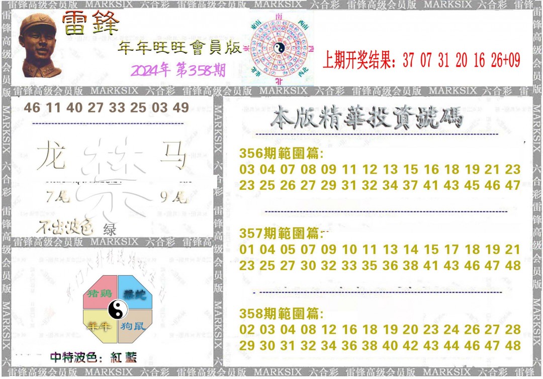 2024358期雷锋鼠年旺旺版