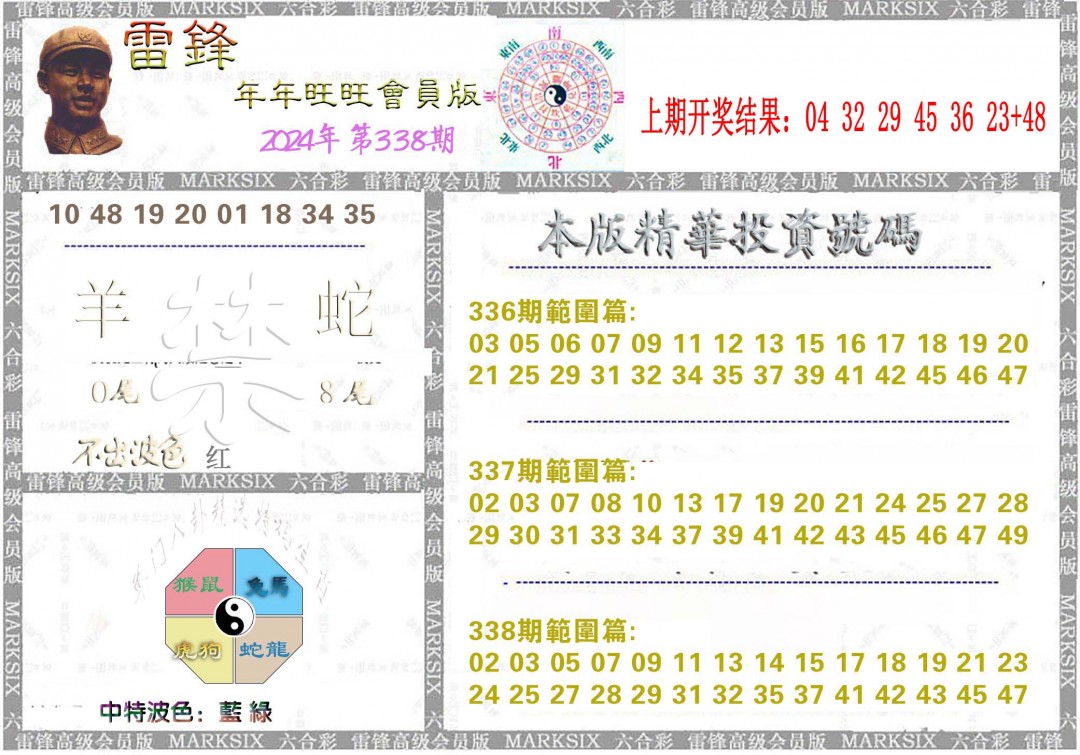 2024338期雷锋鼠年旺旺版