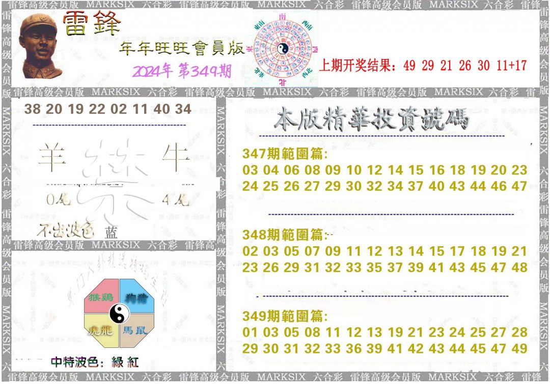 2024349期雷锋鼠年旺旺版