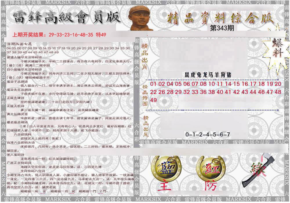 2024343期雷锋资料综合版