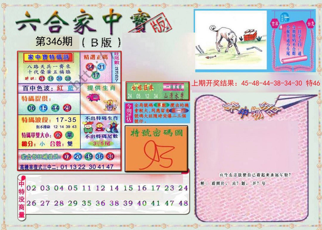2024346期六合家中宝B