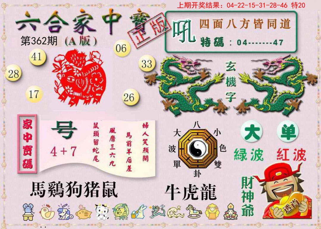 2024362期六合家中宝A