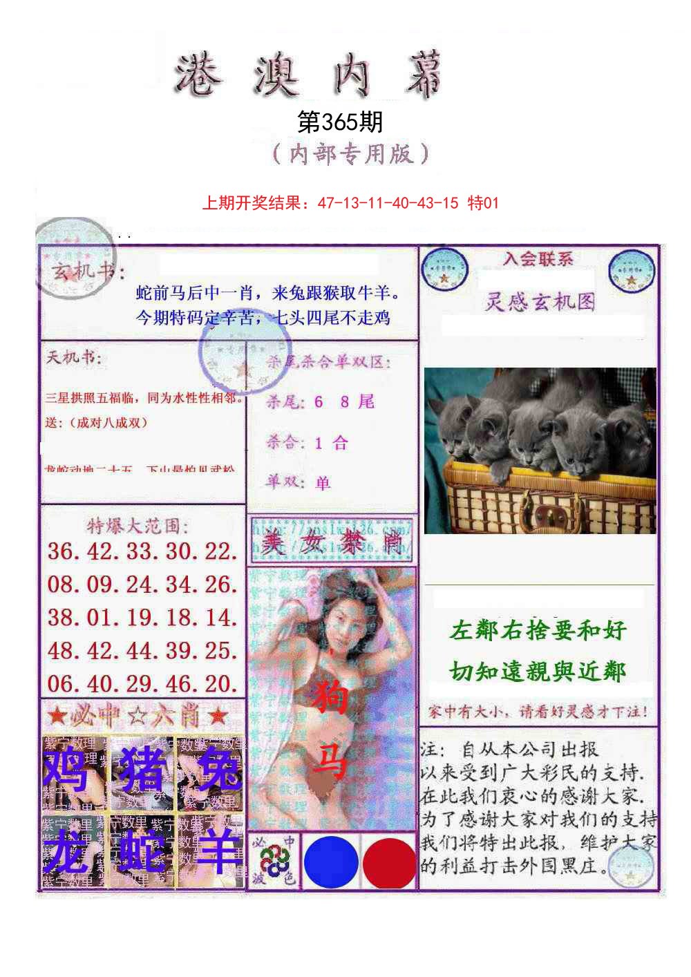2024365期港澳内幕报