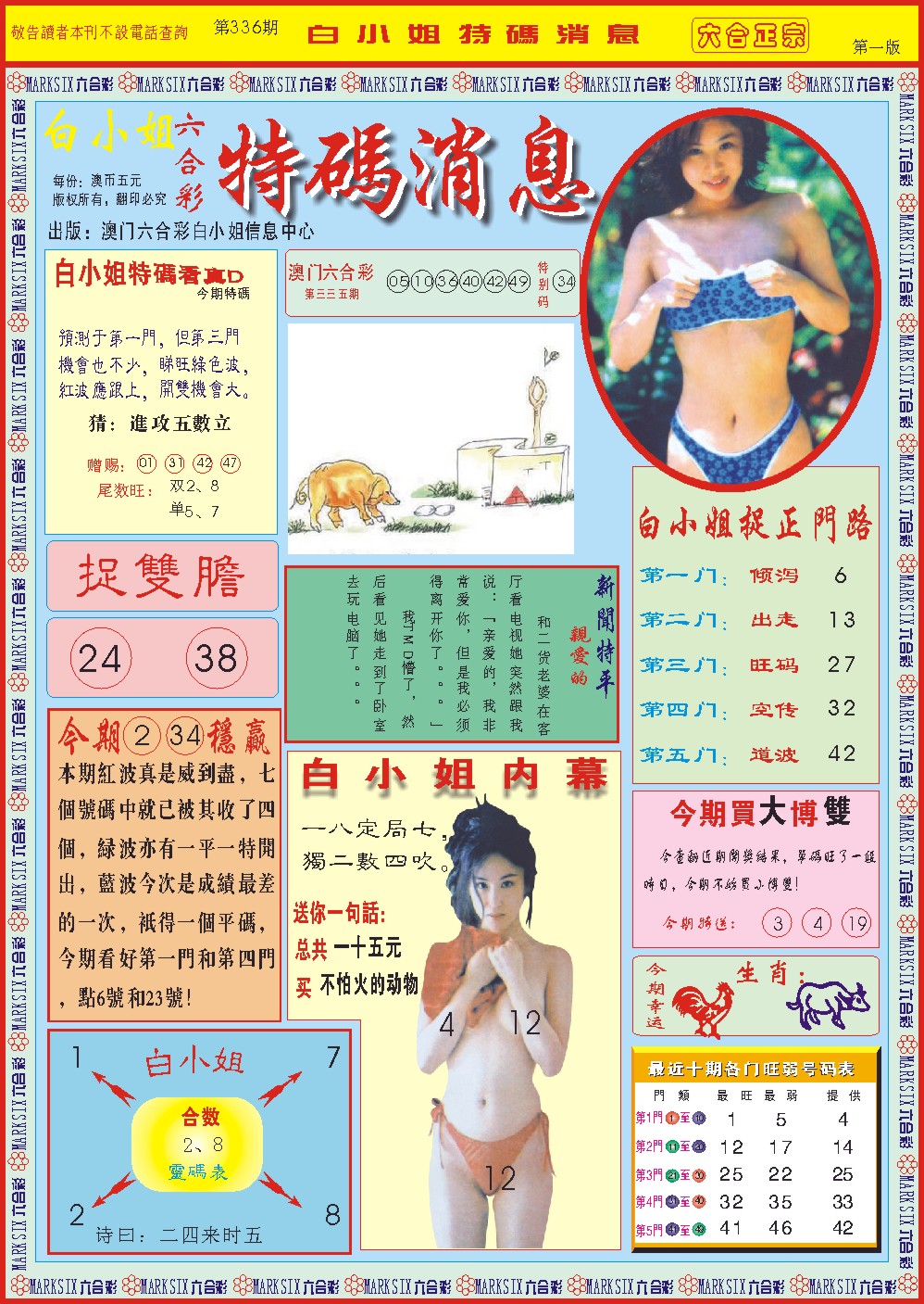 2024336期白小姐特码消息A