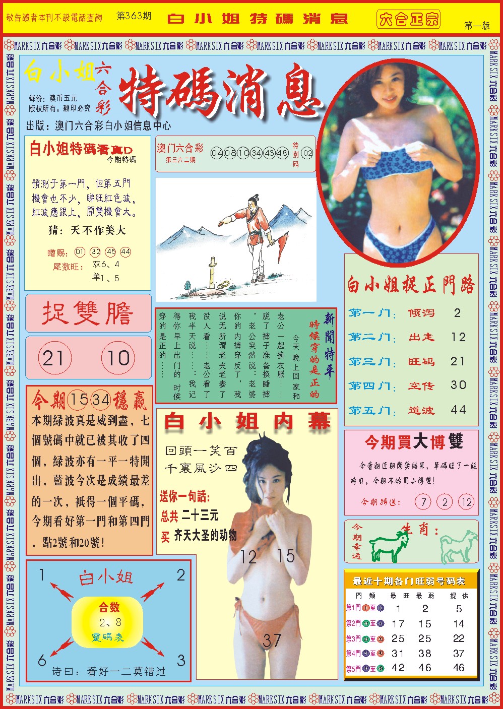 2024363期白小姐特码消息A