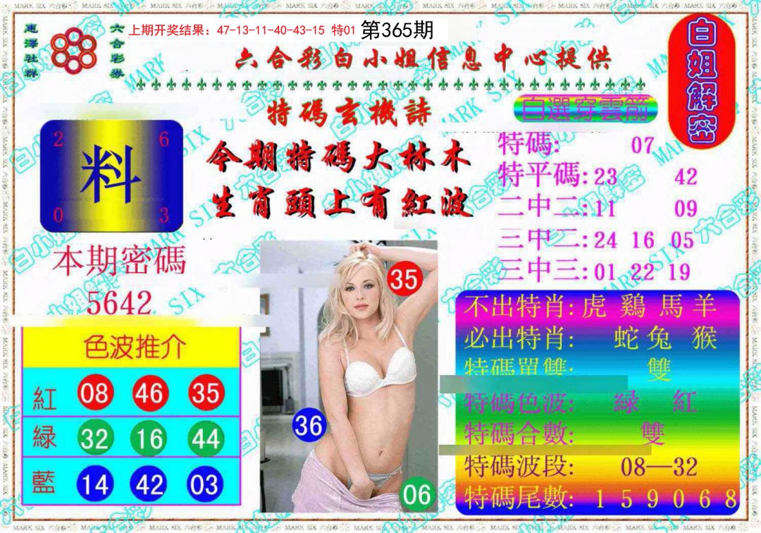 2024365期白姐解密《另版》