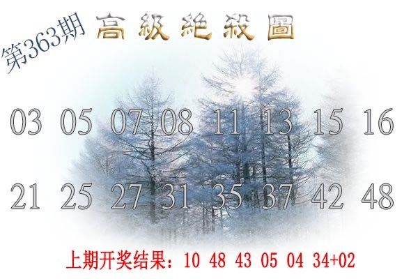 2024363期高级内部绝杀