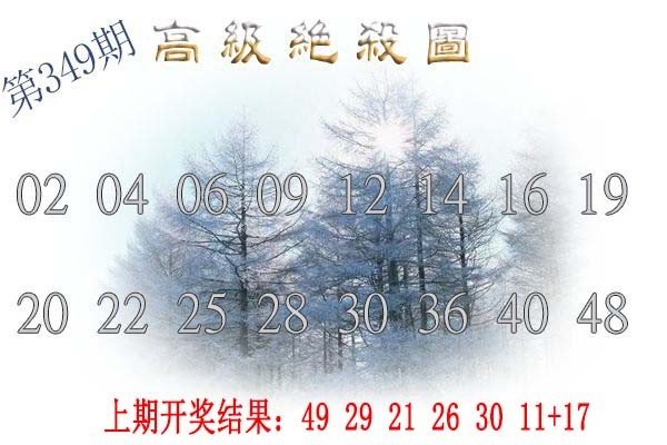 2024349期高级内部绝杀