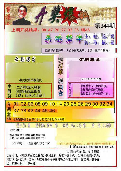 2024344期开奖爆料(新图推荐)
