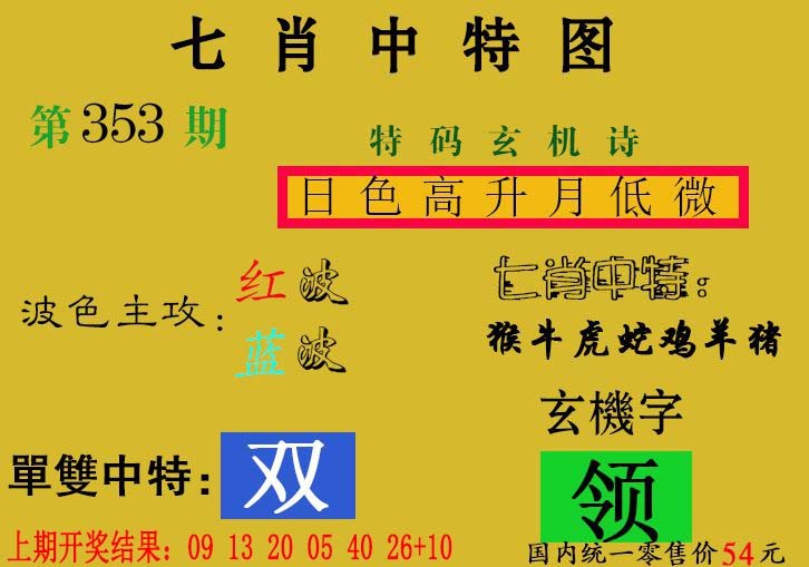 2024353期七肖中特