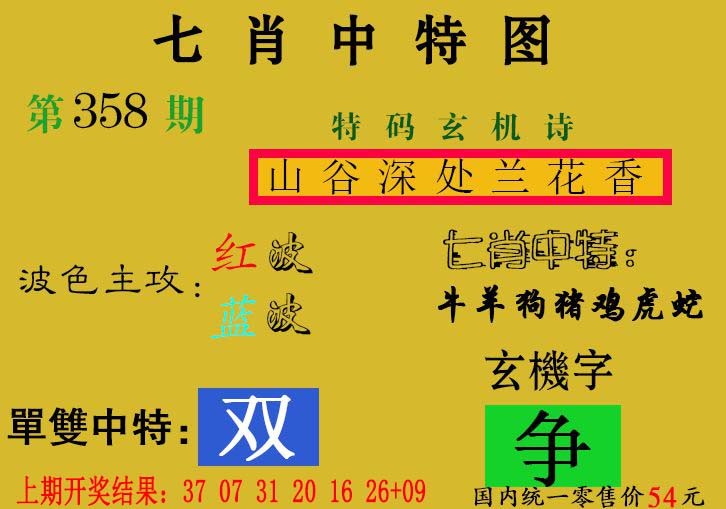 2024358期七肖中特