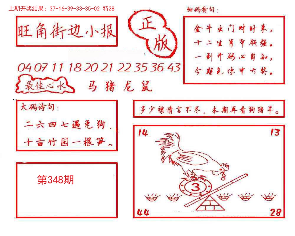 2024348期旺角街边小报
