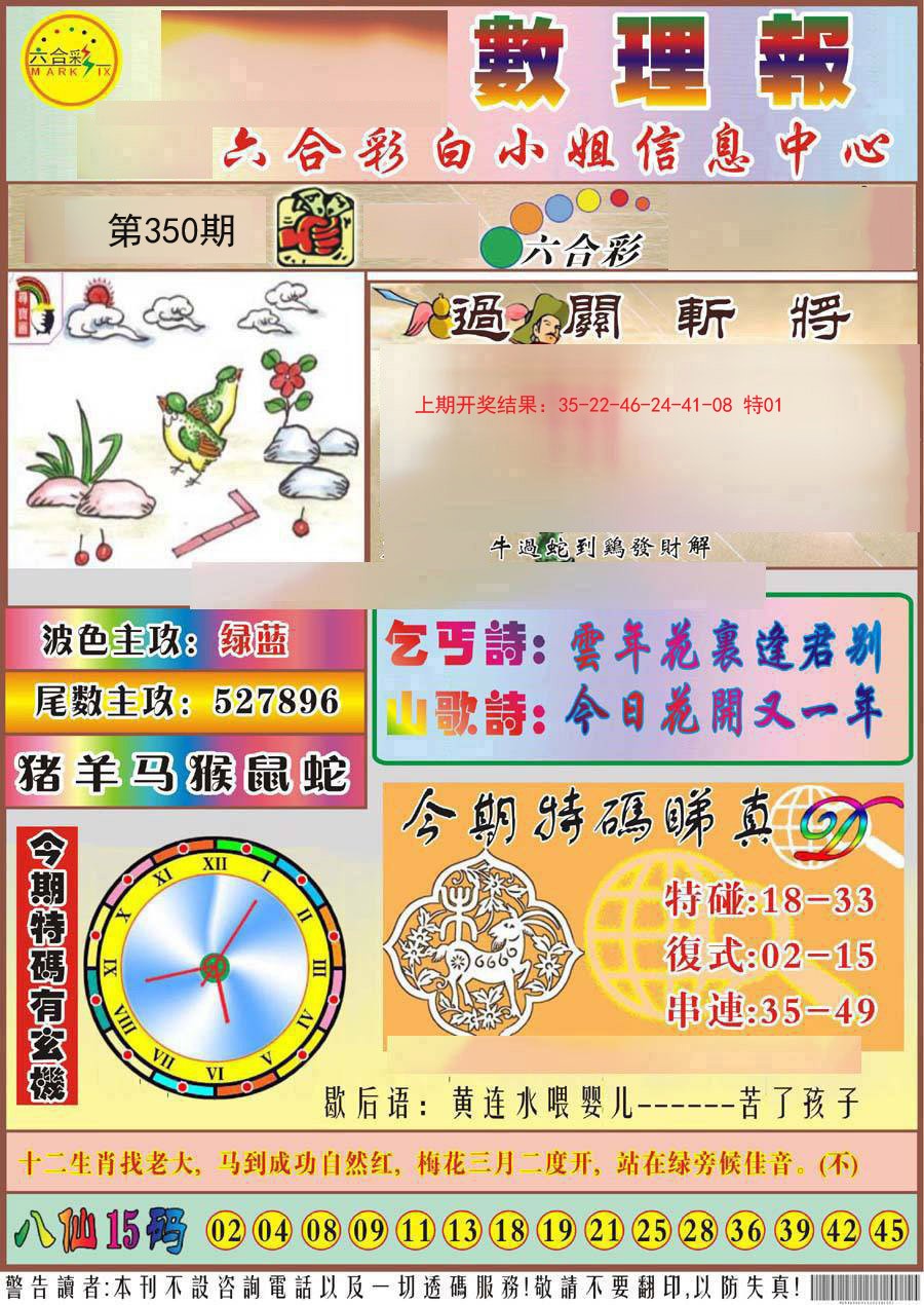 2024350期九龙数理报