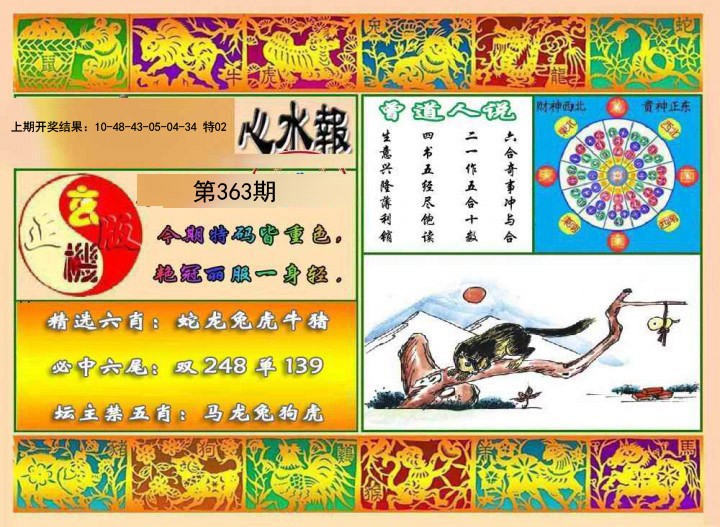 2024363期九龙心水报