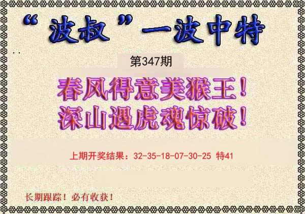 2024347期波叔一波中特
