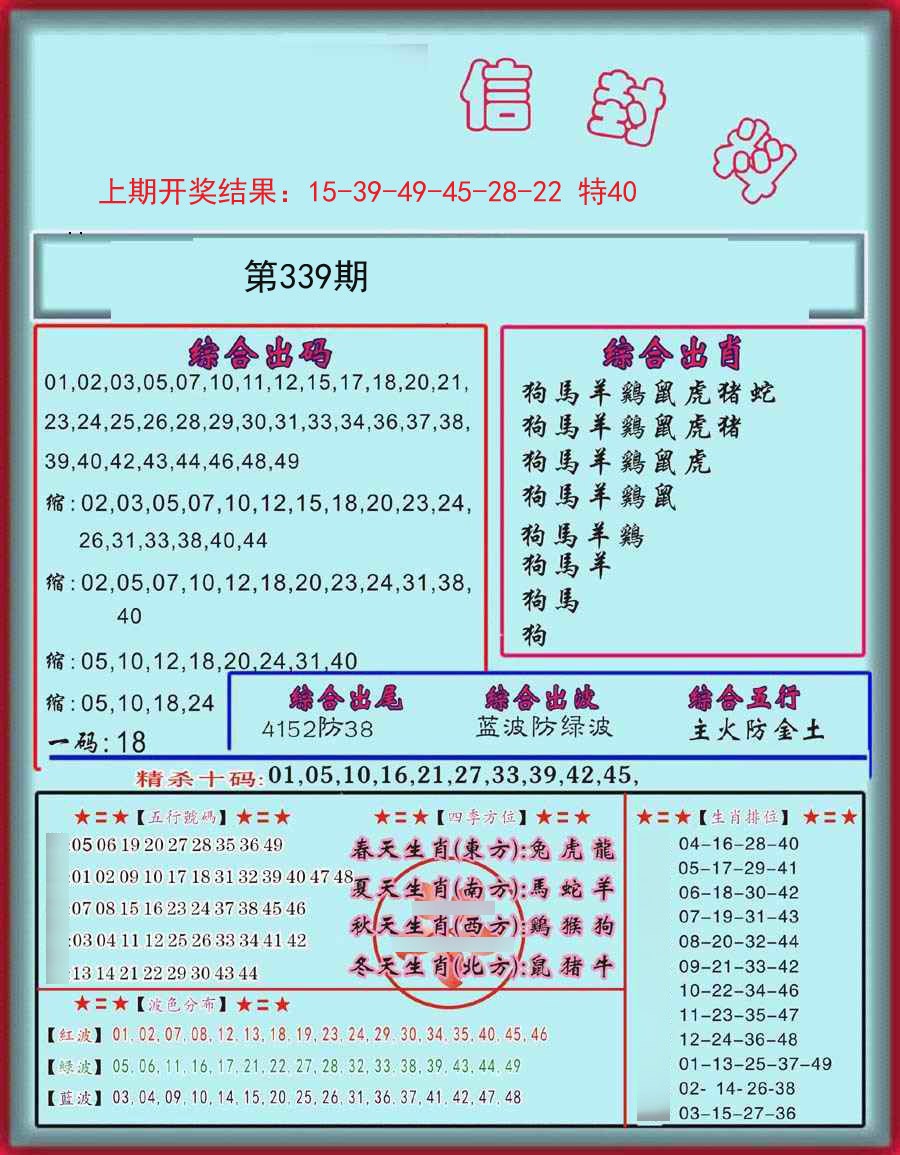 2024339期信封料