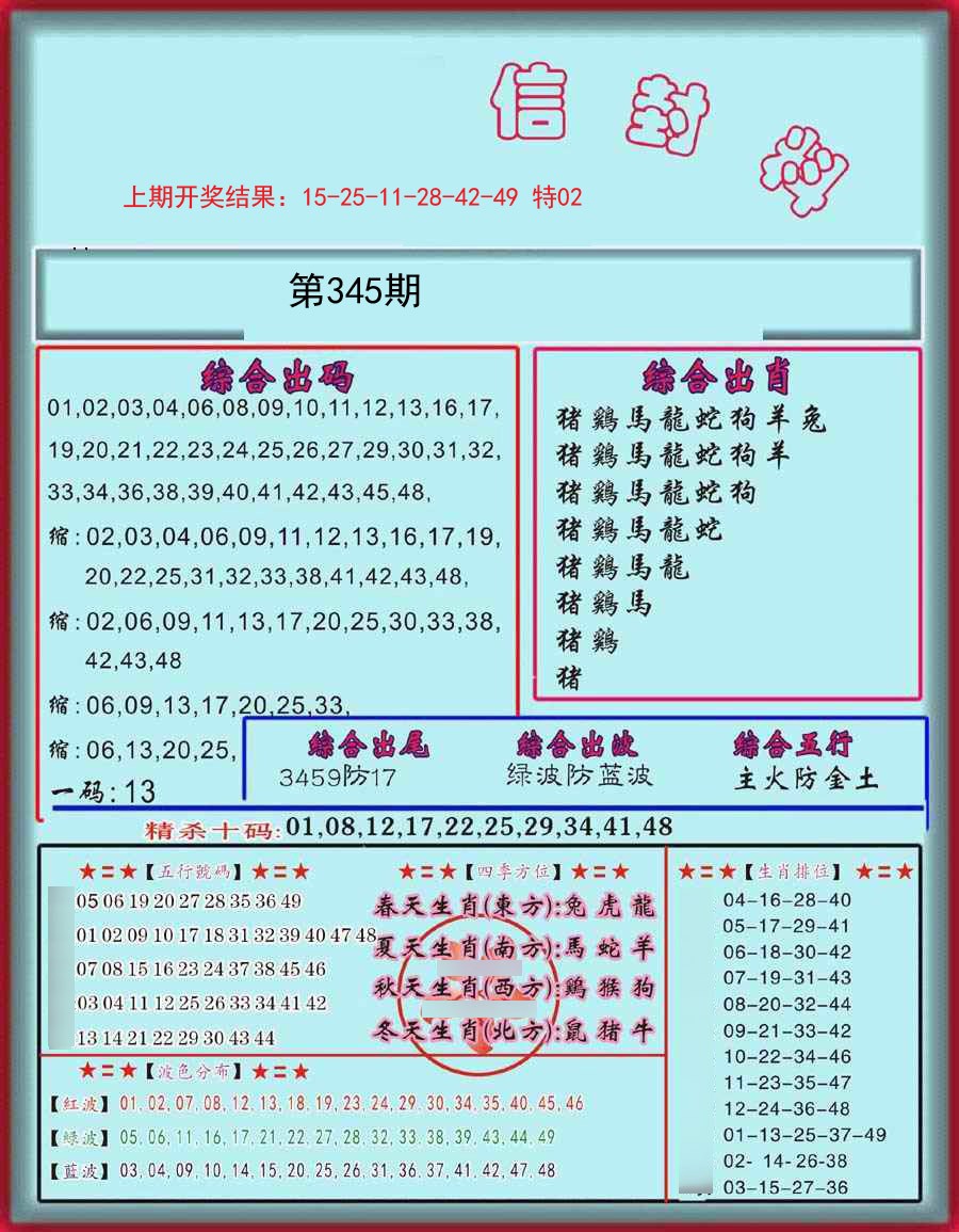 2024345期信封料