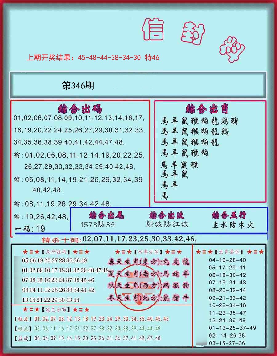2024346期信封料