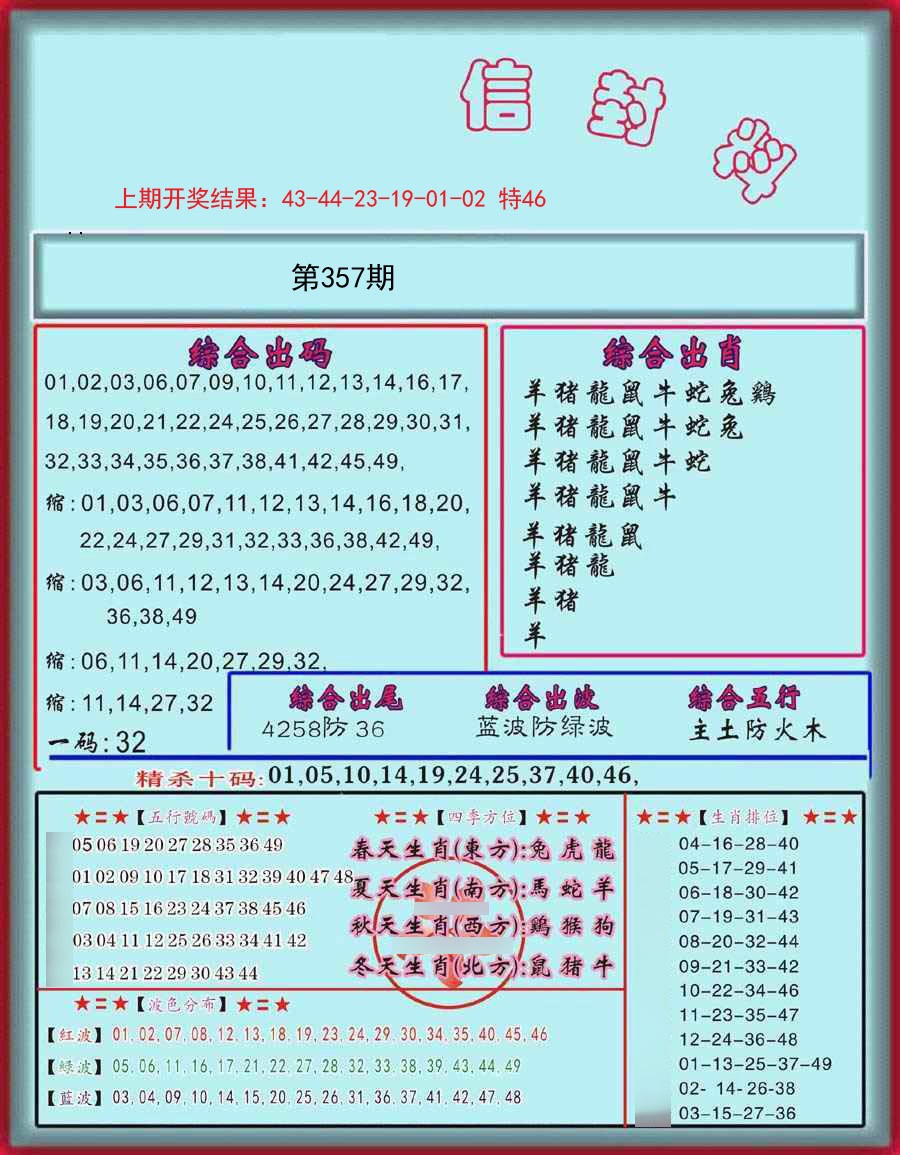 2024357期信封料