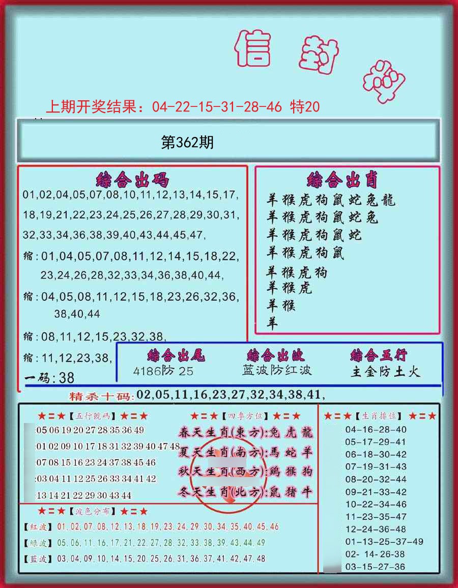 2024362期信封料