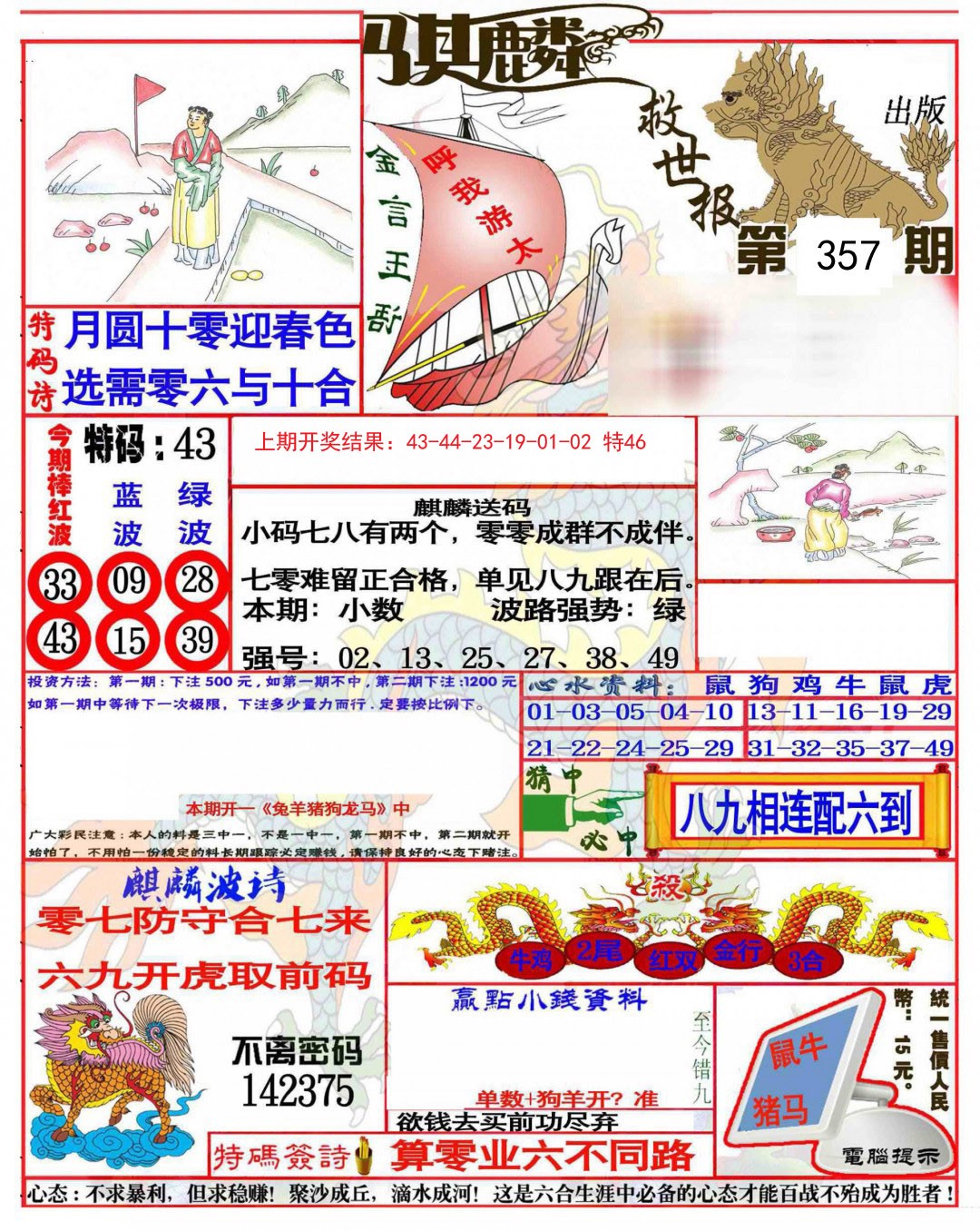 2024357期麒麟救世报(准)