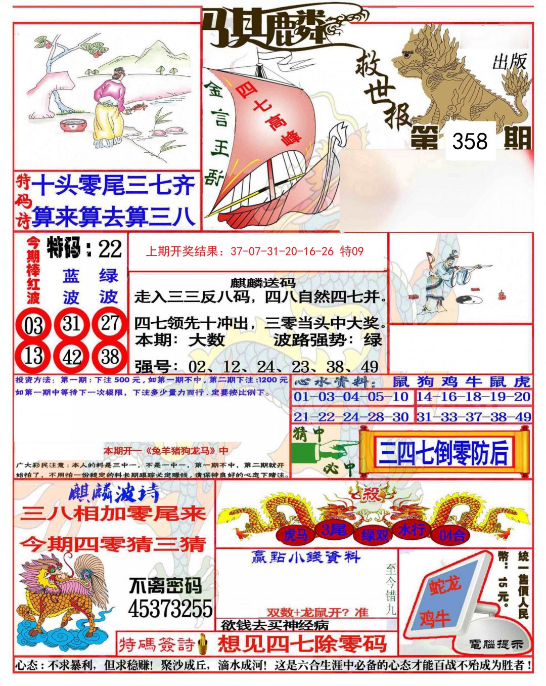 2024358期麒麟救世报(准)
