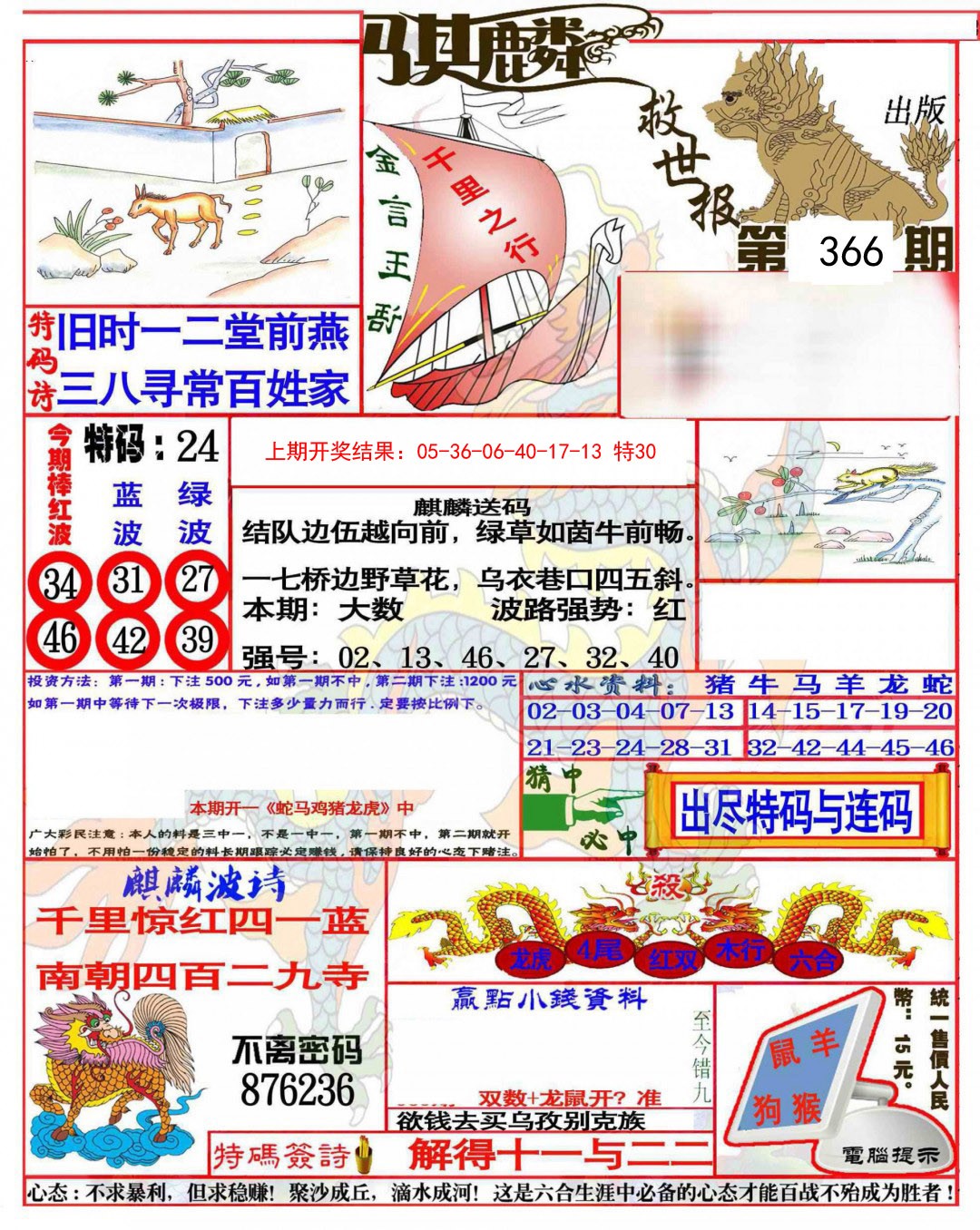 2024366期麒麟救世报(准)