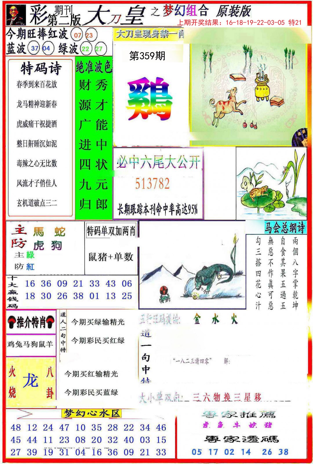 2024359期大刀皇之(梦幻组合)