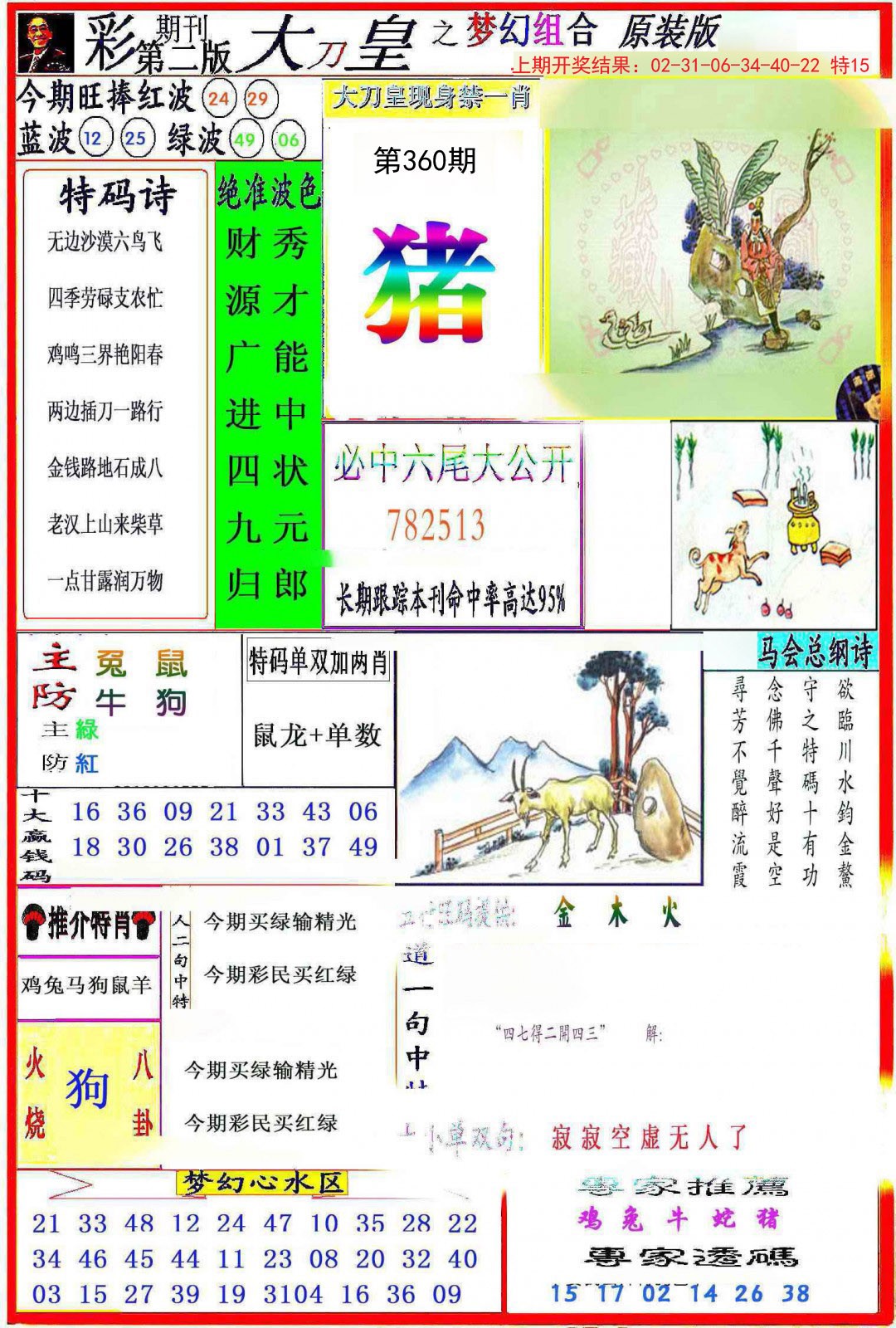 2024360期大刀皇之(梦幻组合)