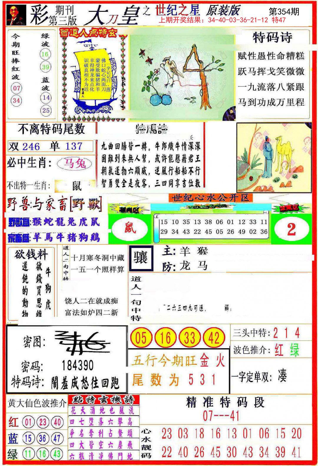 2024354期大刀皇之(世纪之星)