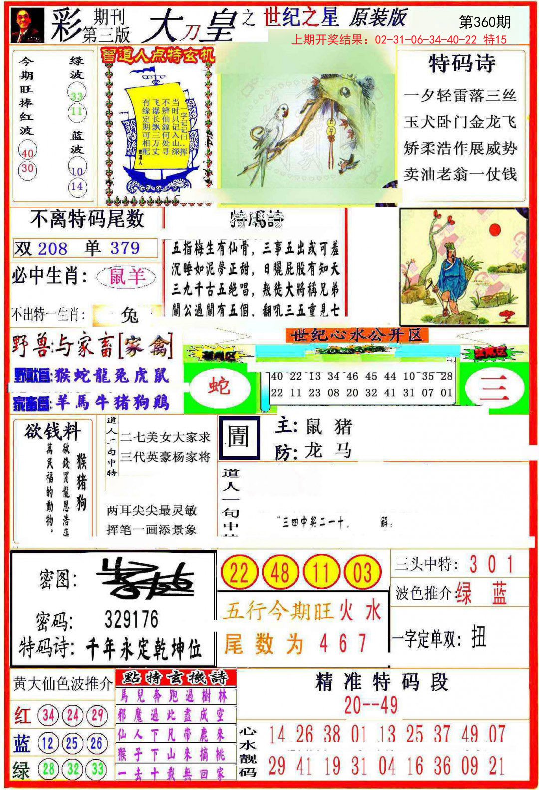 2024360期大刀皇之(世纪之星)