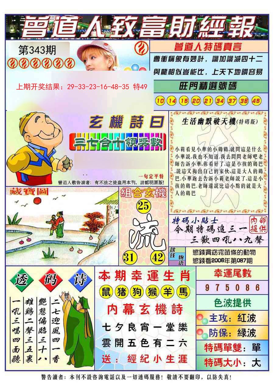 2024343期曾道人致福财经