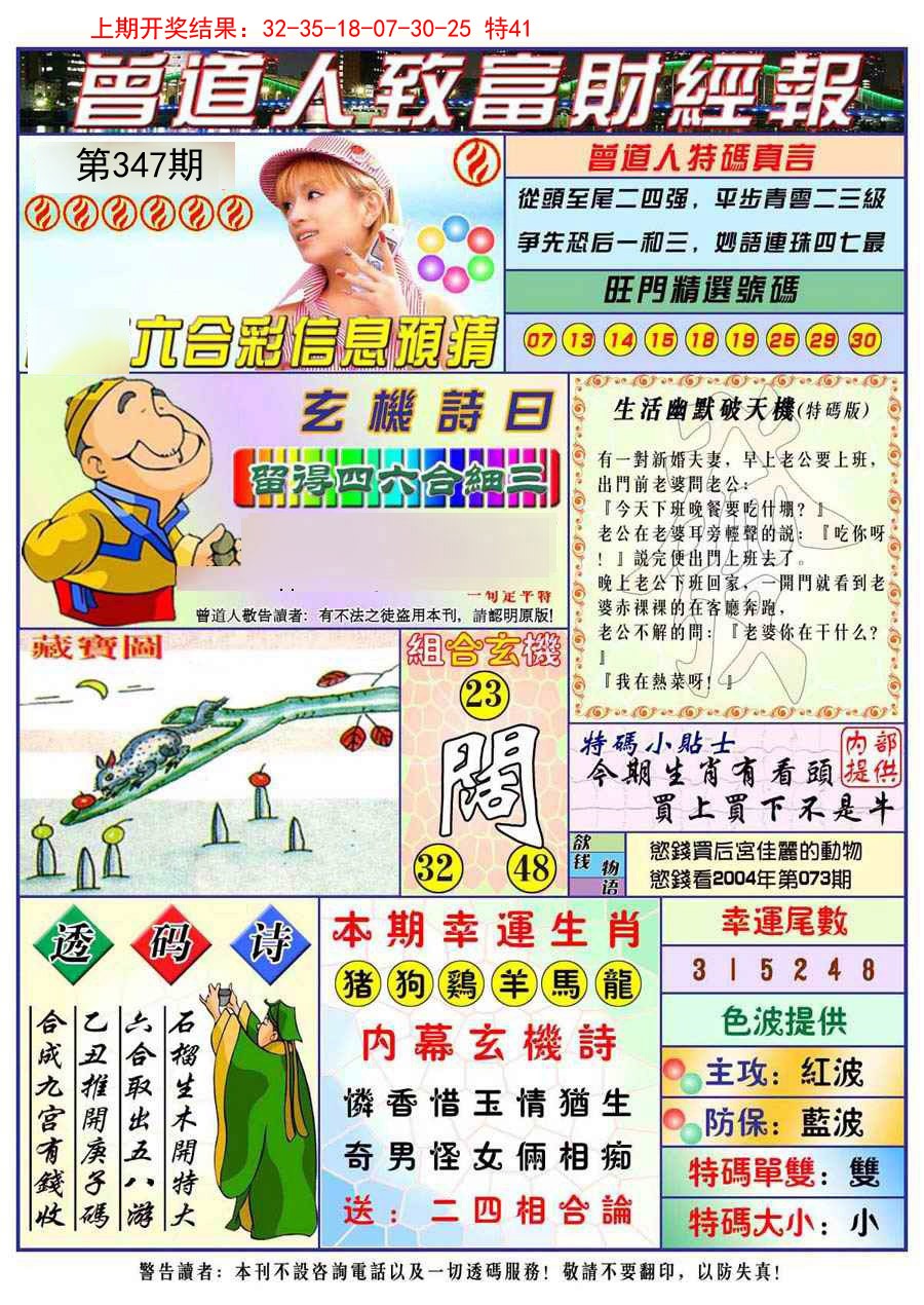 2024347期曾道人致福财经
